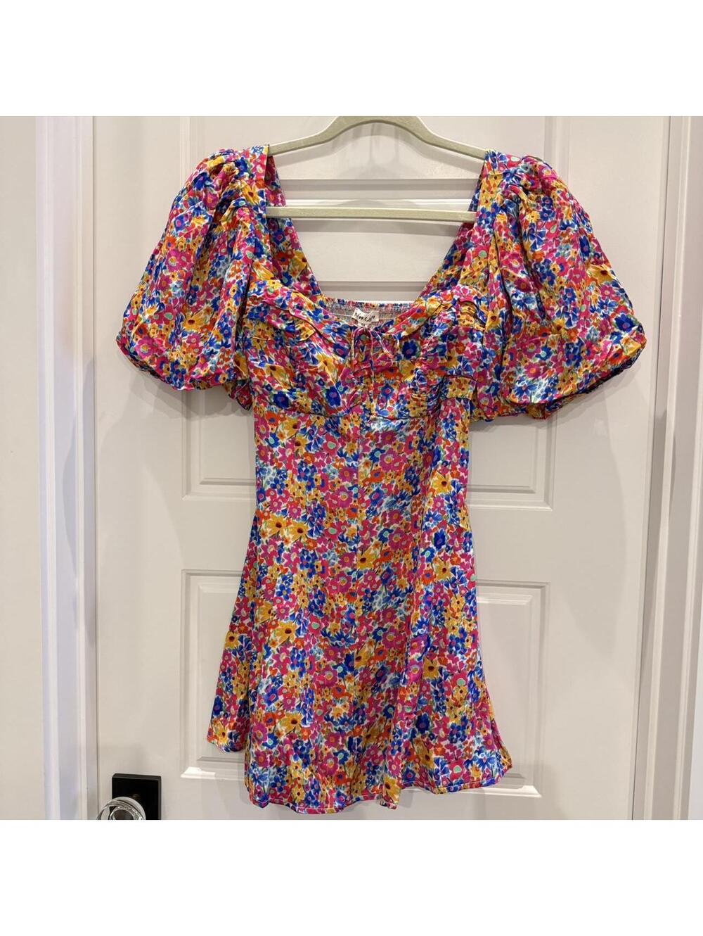For Love & Lemons Sasha Mini Dress Dizzy Floral NWT - Picture 2 of 8